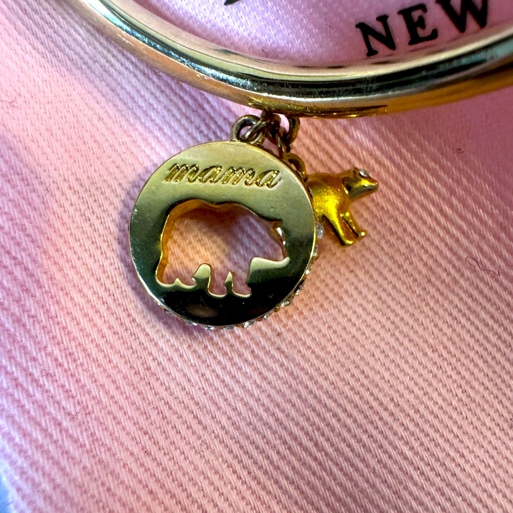 Kate Spade Rare Mama Bear Bangle Bracelet + dust bag EUC retails $125 - Picture 11 of 12